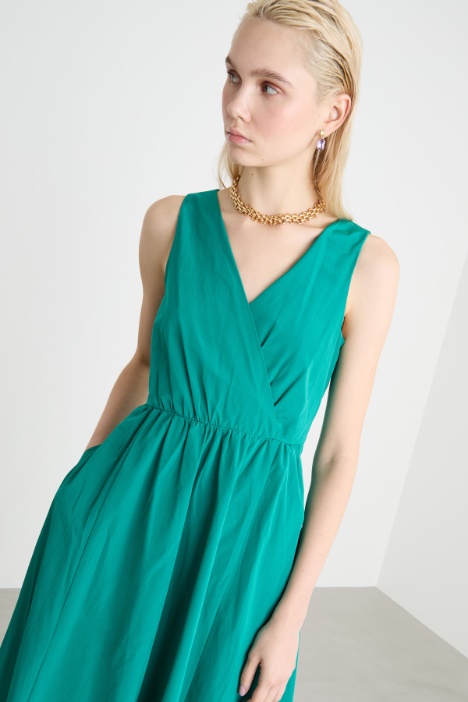 Maxi dress in taffettà