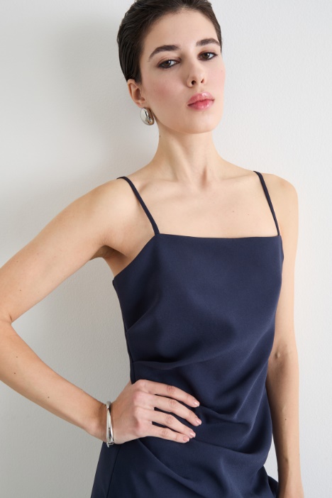 Vestido de cady con abertura