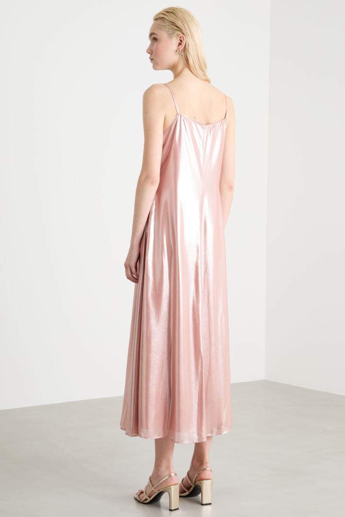 Laminated georgette slip dress Intrend - 4