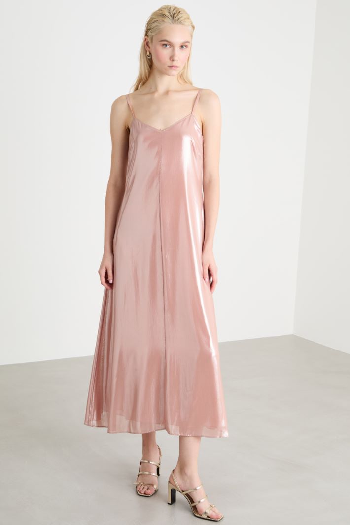 Laminated georgette slip dress Intrend - 2