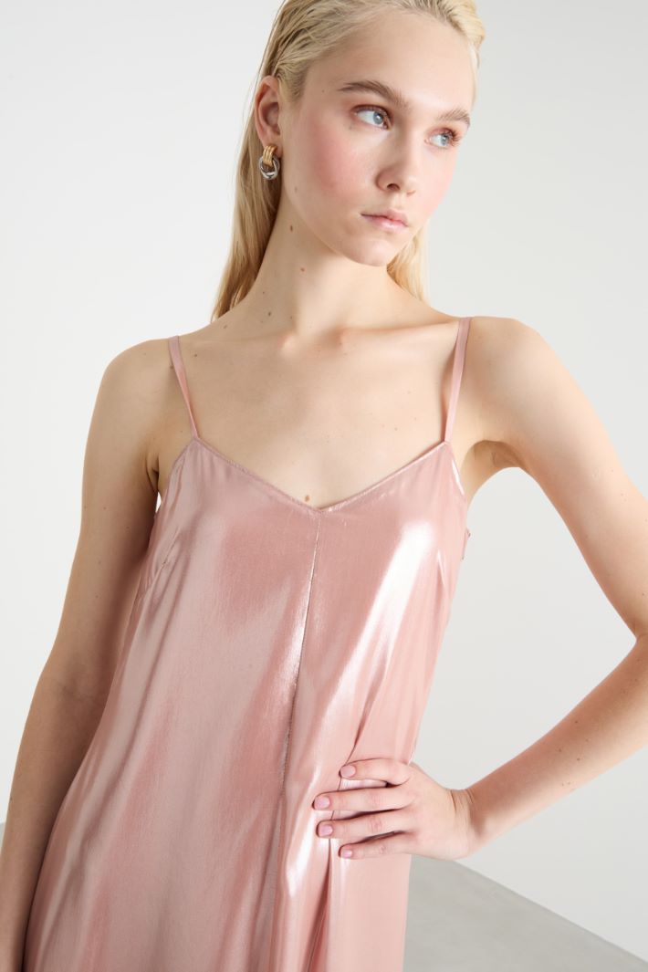 Laminated georgette slip dress Intrend - 3