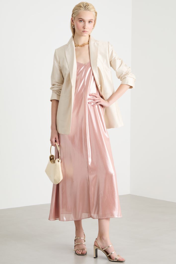 Laminated georgette slip dress Intrend