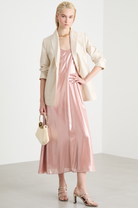 Laminated georgette slip dress Intrend