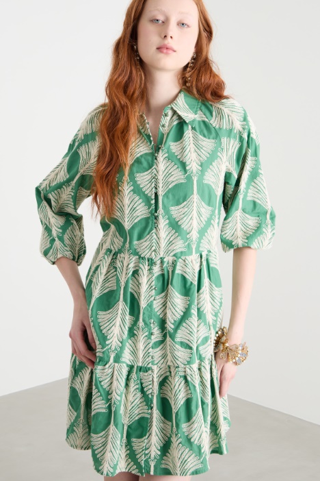 Chemisier in mussola ricamata