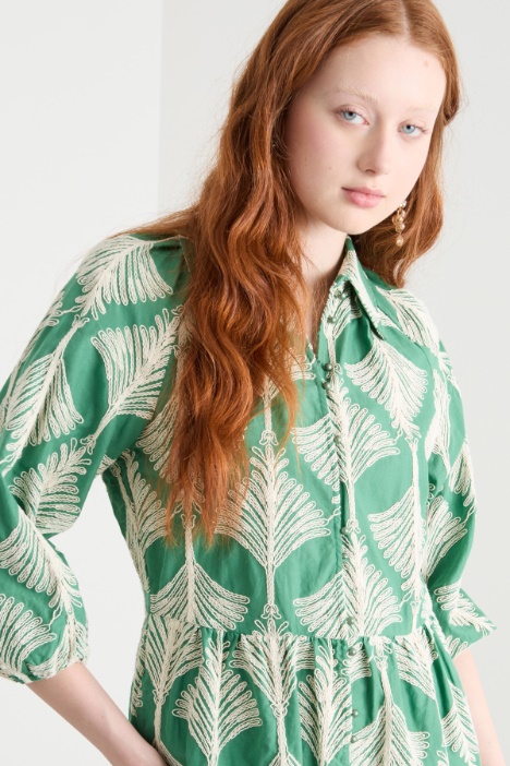 Chemisier in mussola ricamata