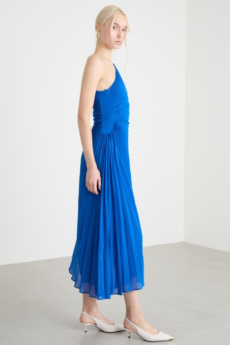 Abito monospalla plissé