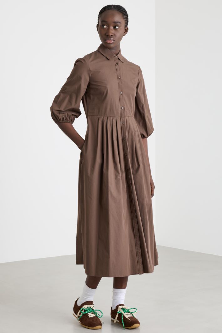 Chemisier in popeline con pieghe  Intrend - 2