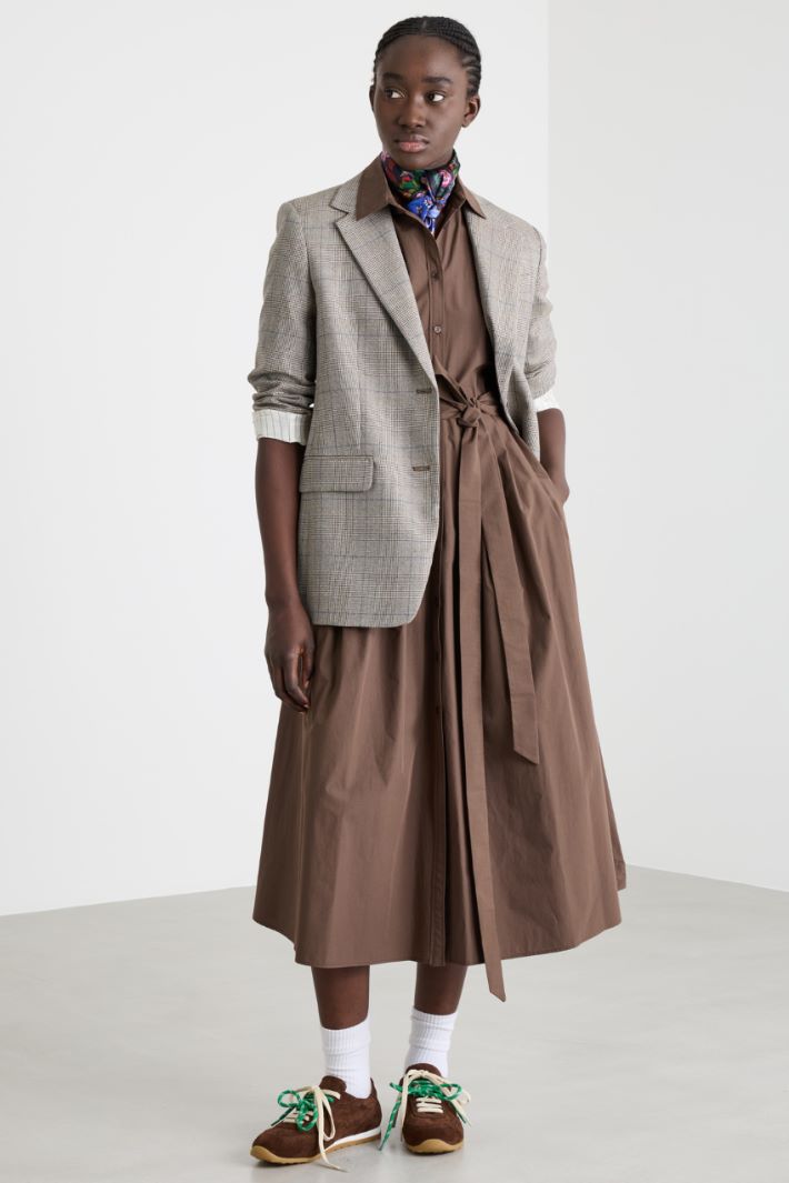 Chemisier in popeline con pieghe  Intrend