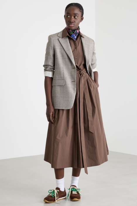 Chemisier in popeline con pieghe  Intrend