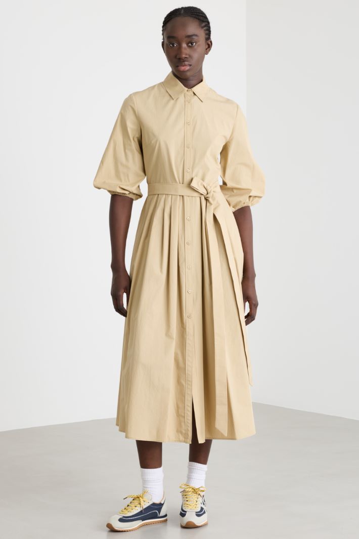 Chemisier in popeline con pieghe  Intrend - 2