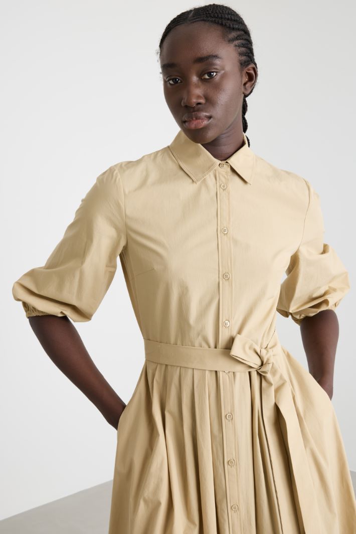 Chemisier in popeline con pieghe  Intrend - 3