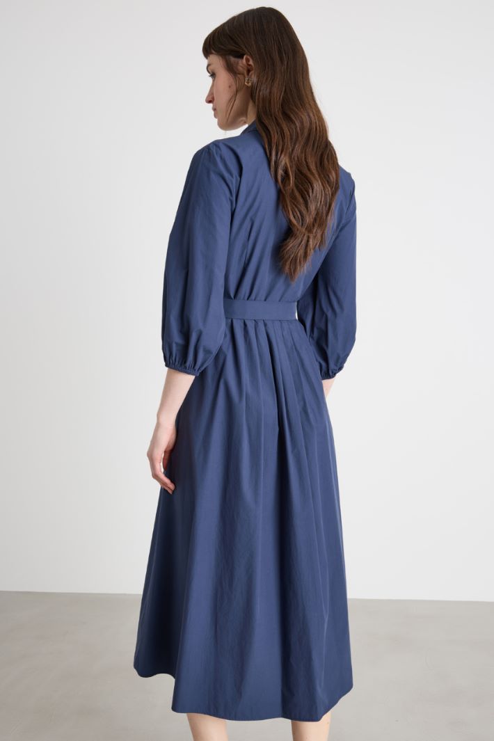 Chemisier in popeline con pieghe  Intrend - 4