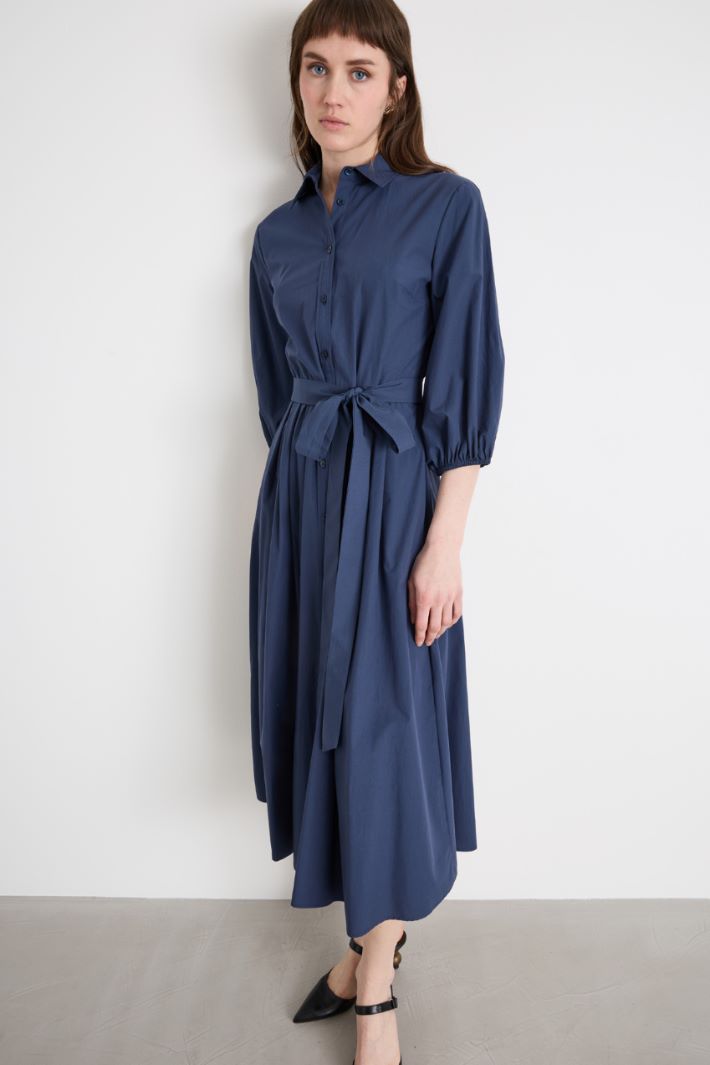 Chemisier in popeline con pieghe  Intrend - 2