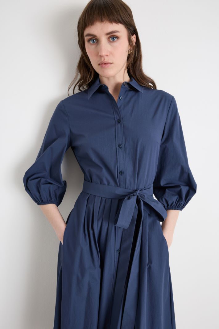 Chemisier in popeline con pieghe  Intrend - 3