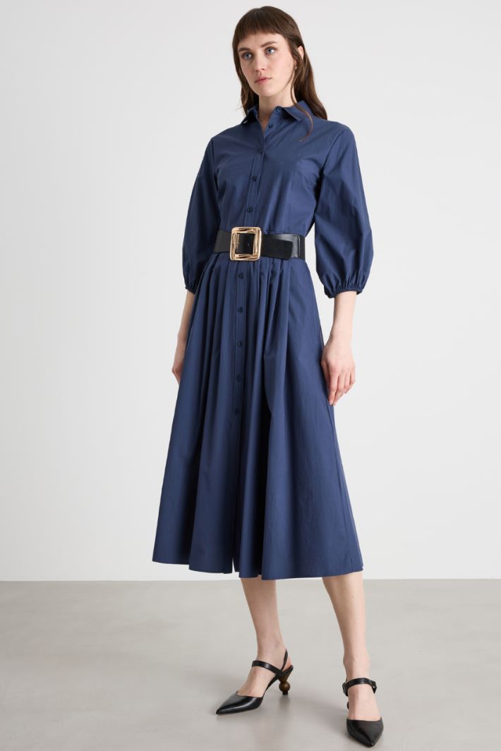 Chemisier in popeline con pieghe  Intrend