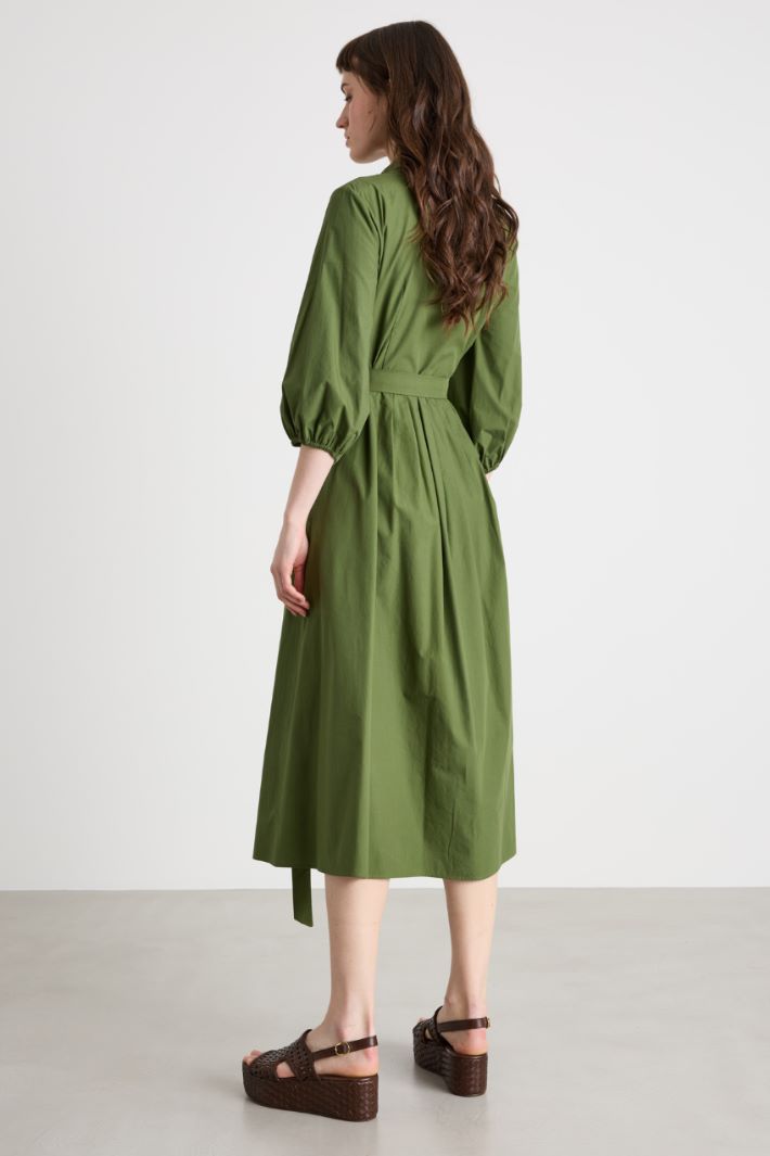 Chemisier in popeline con pieghe  Intrend - 4