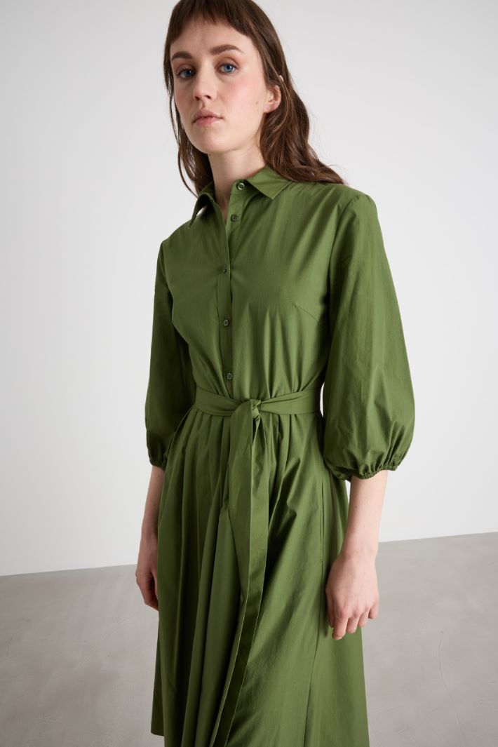 Chemisier in popeline con pieghe  Intrend - 3