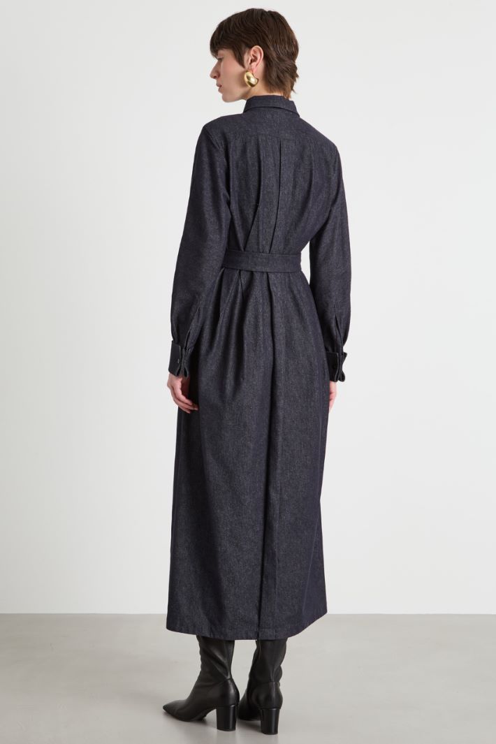 Belted long shirt dress Intrend - 4