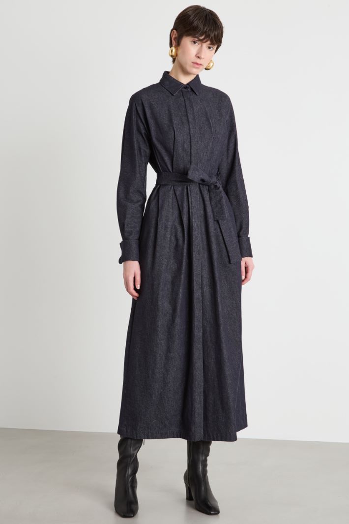 Belted long shirt dress Intrend - 2