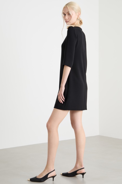 Vestido corto de cady