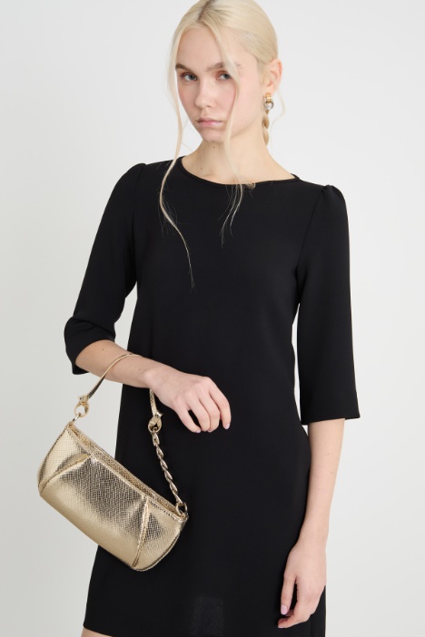 Vestido corto de cady