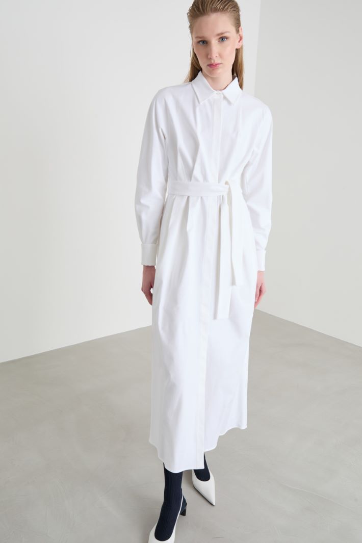 Long gabardine shirt dress Intrend - 2