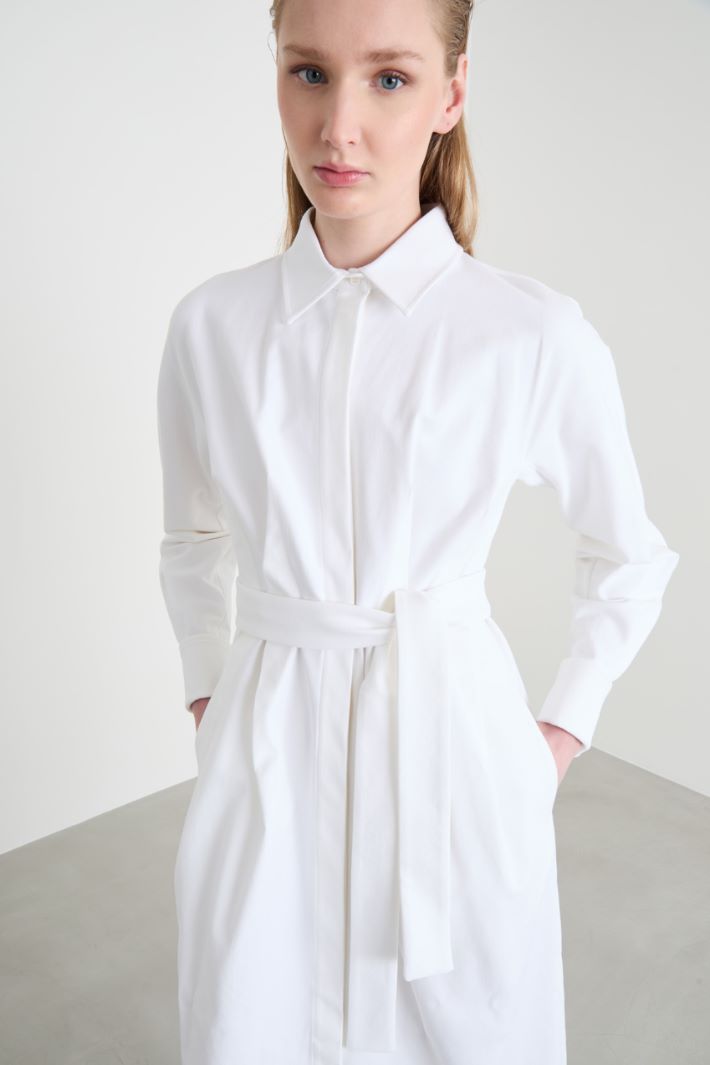 Long gabardine shirt dress Intrend - 3