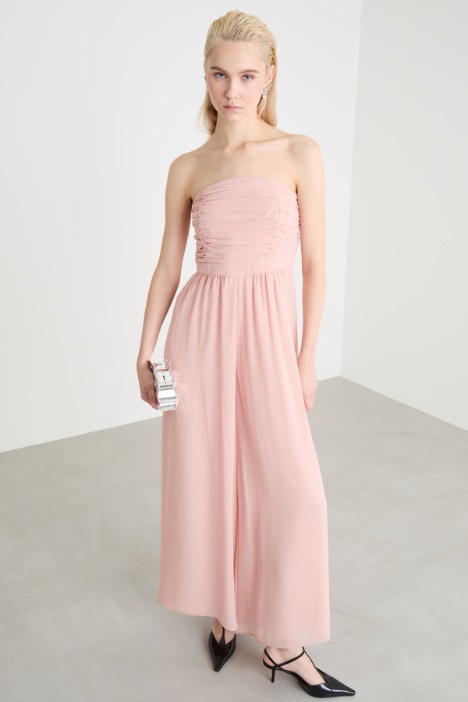 Tuta in georgette con coprispalle