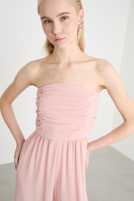 Tuta in georgette con coprispalle