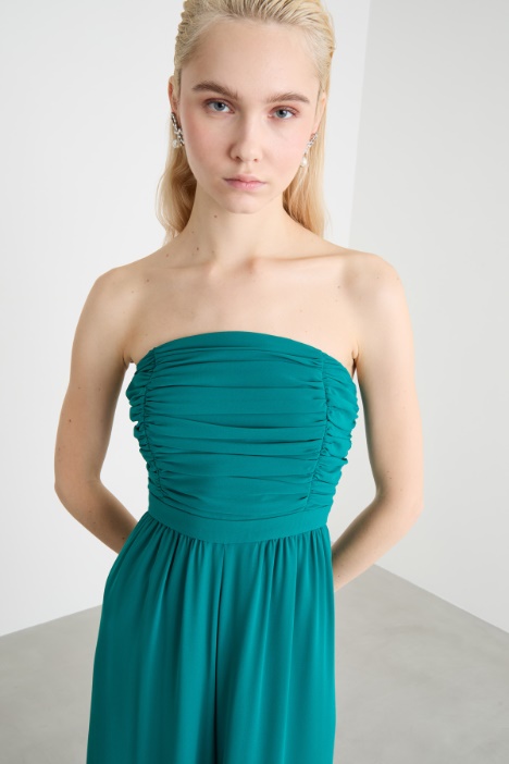 Tuta in georgette con coprispalle