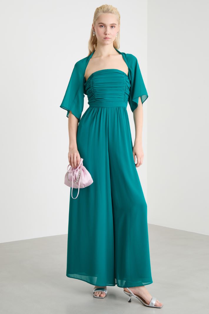 Georgette jumpsuit with shrug Intrend