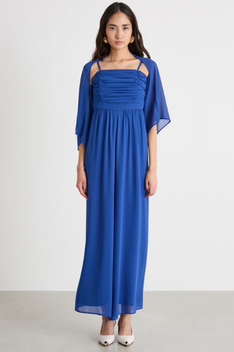 Tuta in georgette con coprispalle