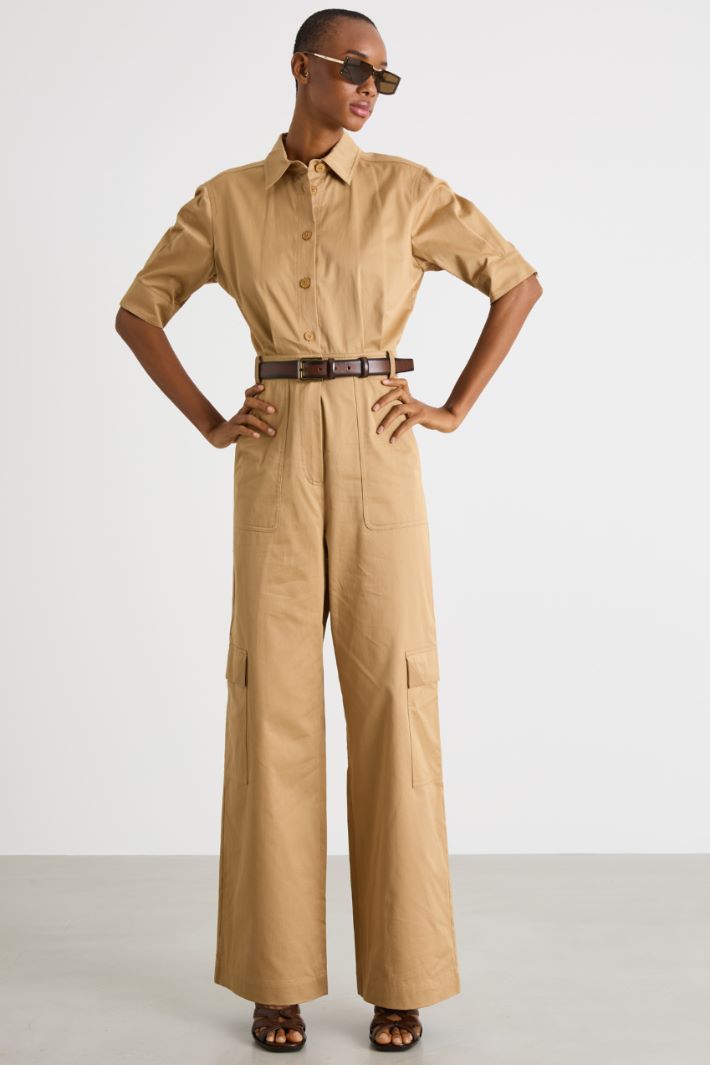 Gabardine workwear jumpsuit Intrend