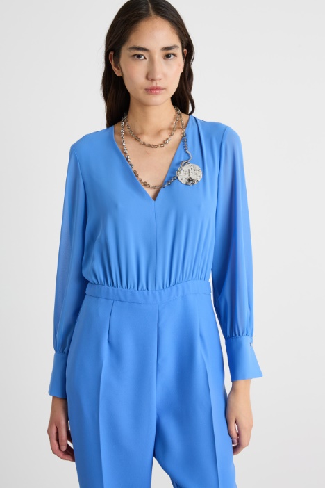 Tuta in cady e georgette