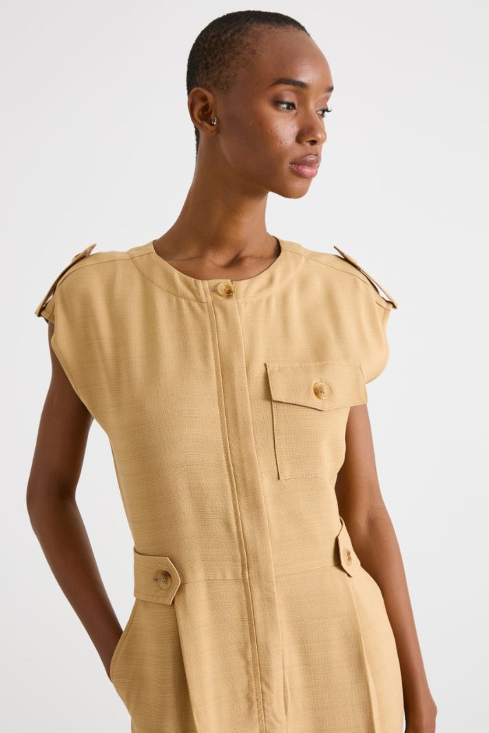 Fluid viscose jumpsuit Intrend - 3