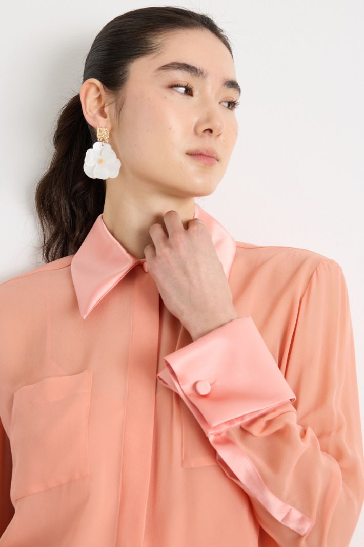 Cropped Georgette Shirt Intrend - 3