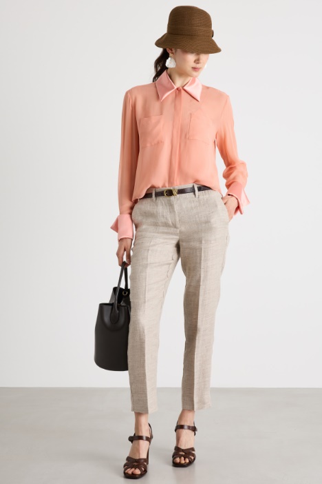 Cropped Georgette Shirt Intrend