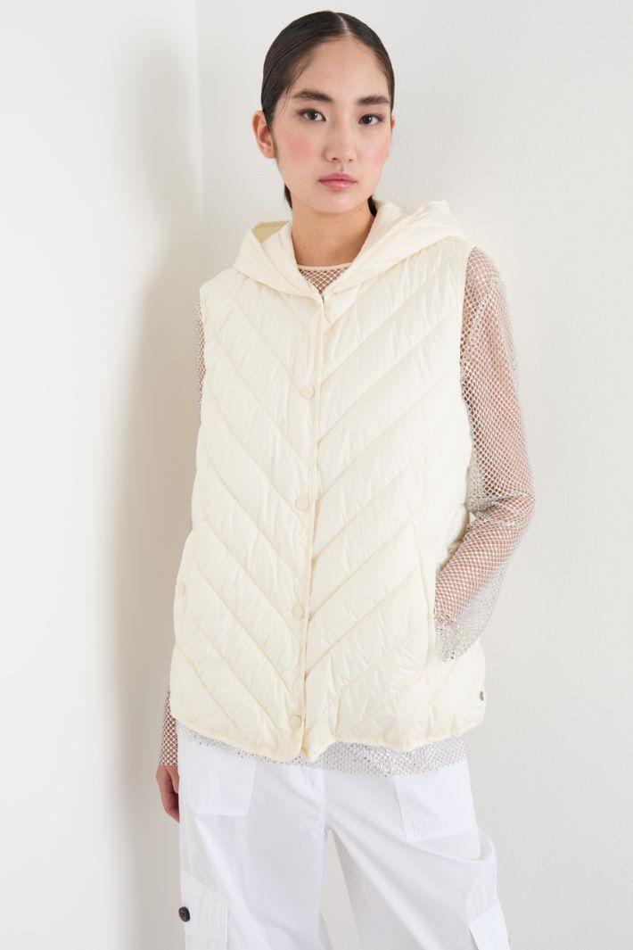 Gilet imbottito con cappuccio Intrend - 2