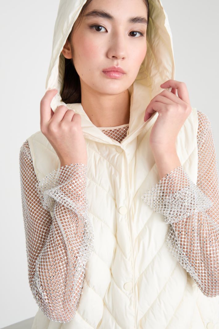 Gilet imbottito con cappuccio Intrend - 3