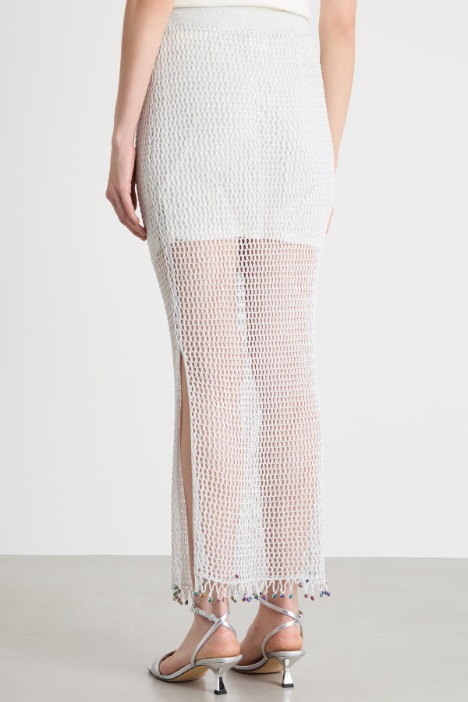 Gonna in maglia a rete