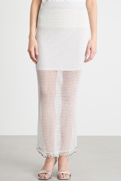 Gonna in maglia a rete