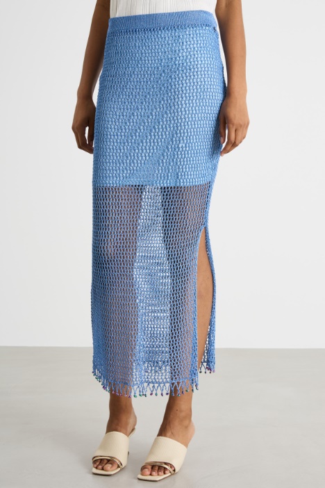 Gonna in maglia a rete