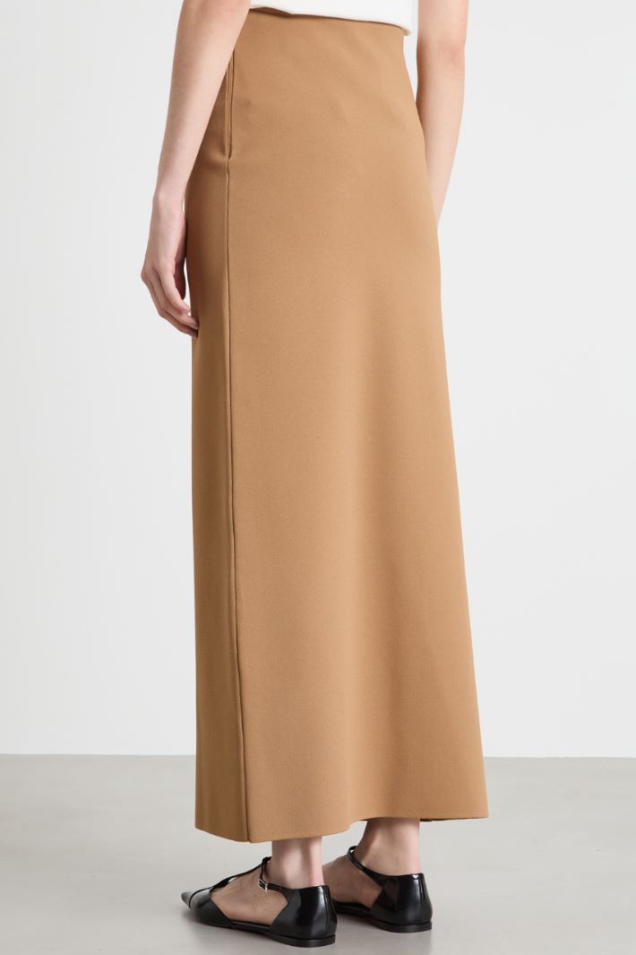 Elasticated-waist maxi skirt Intrend - 4