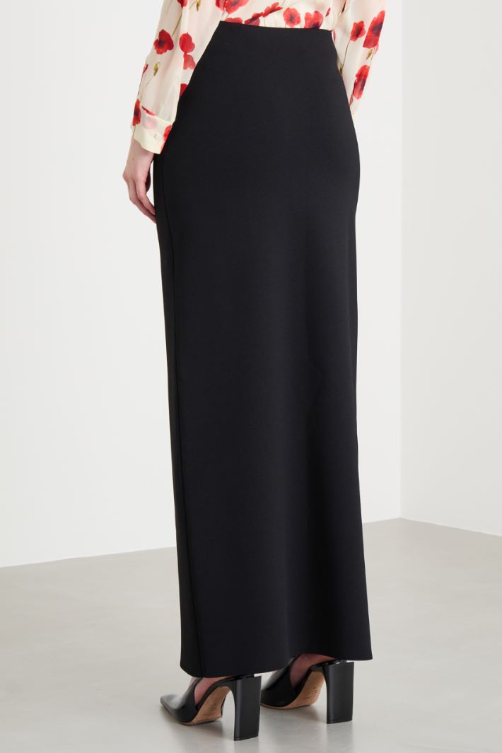 Elasticated-waist maxi skirt Intrend - 4