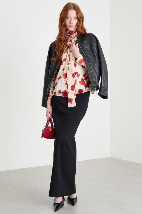 Elasticated-waist maxi skirt Intrend