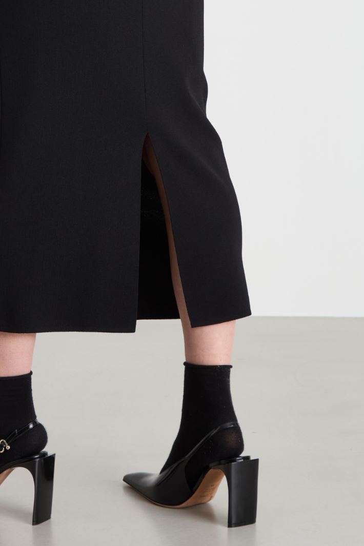 Slit-back pencil skirt Intrend - 3