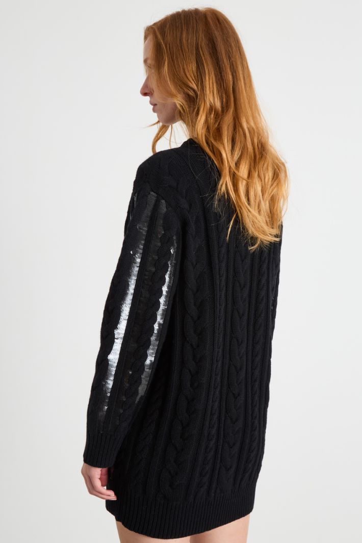 Wool and cashmere cable-knit dress Intrend - 4