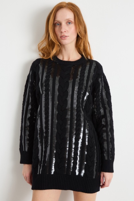 Abito corto in maglia