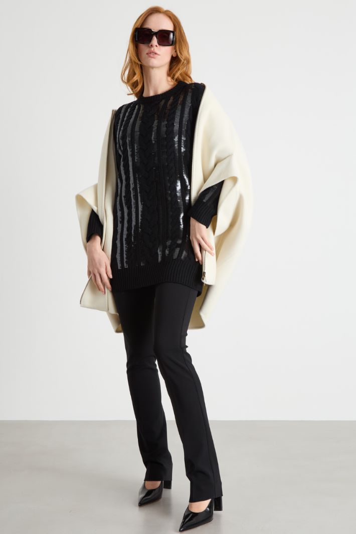 Wool and cashmere cable-knit dress Intrend