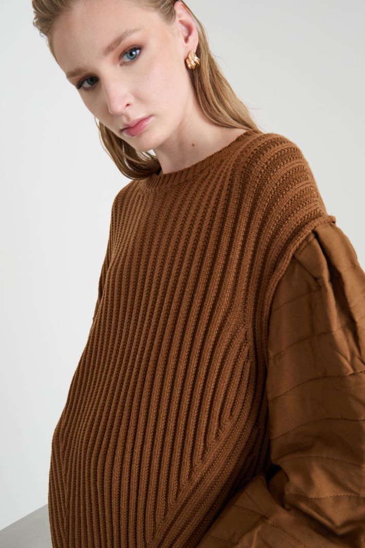 Abito corto in lana a coste Intrend - 3